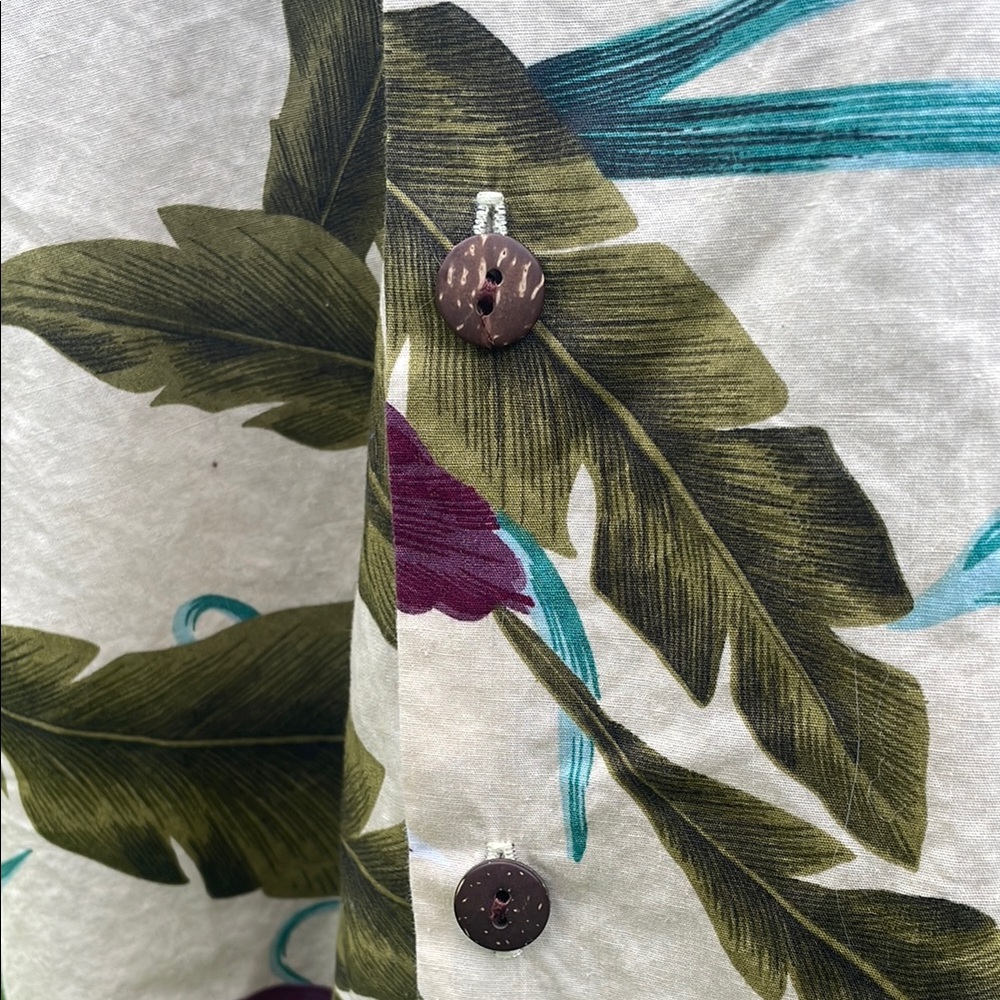Tropical Floral Orchid Button-Up Shirt - Picture 13 of 14